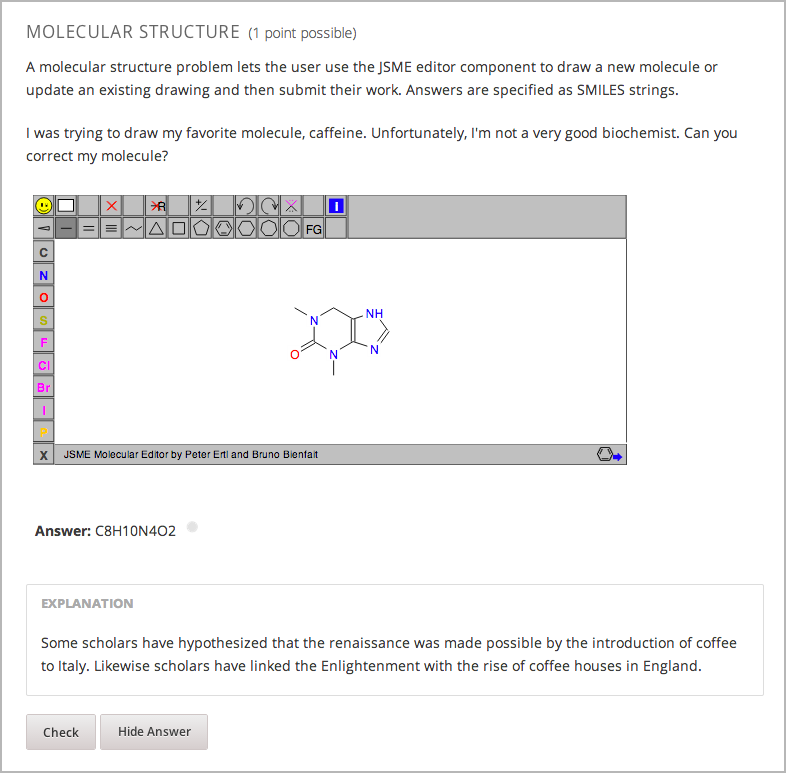 Image of the molecule editor.