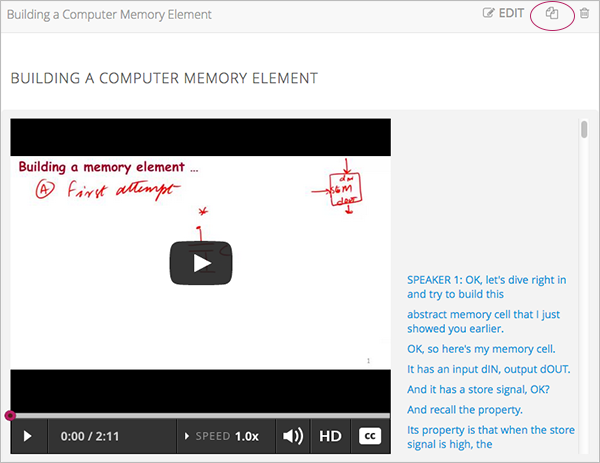 Image of a unit with Duplicate icon circled.