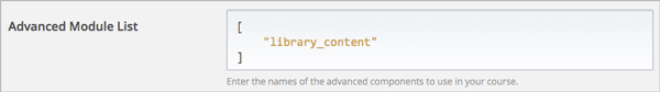 Advanced Module policy key "library_content"