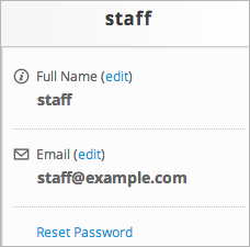 Image with the Reset Password link highlighted